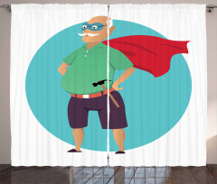 Super Grandpa with Hammer Curtain