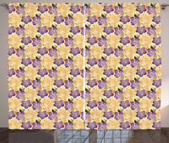 Romantical Purple Orchids Curtain