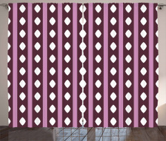 Stripes and Diamond Shape Curtain