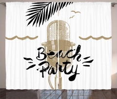 Musical Beach Party Curtain