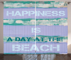 Happiness is Beach Day Curtain