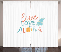 Live Love Aloha Fruit Curtain