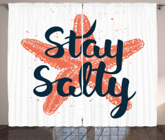 Stay Salty Starfish Curtain