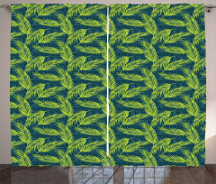 Palms on Aztec Background Curtain