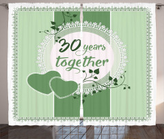 30 Years Together Text Curtain