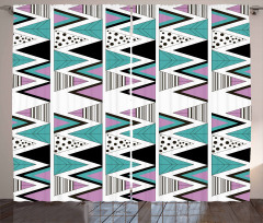 80s Memphis Zigzag Curtain