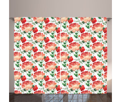Traditional Russian Roses Curtain