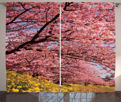 Spring Sakura Japanese Curtain