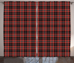 Plaid Composition Abstract Curtain