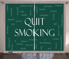 Smoking Message Blackboard Curtain