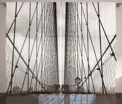 Brooklyn Bridge Cables Curtain