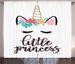 Little Princess Phrase Girly Curtain