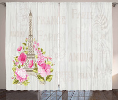 Spring Blossoming Flowers Curtain