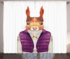 Animal down Vest Sweater Curtain