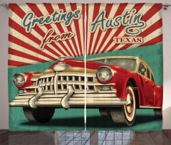 Retro American Classical Car Curtain