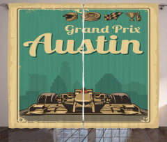 Grand Prix Texas Racing Car Curtain