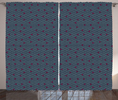 Grid Design Angled Lines Curtain