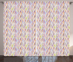 Rainbow Tone Illustration Curtain