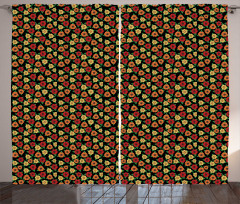 Triangle Style Leaves Pattern Curtain