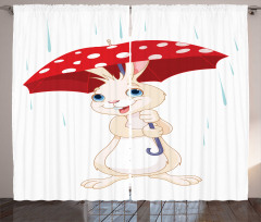 Little Animal with Umbrella Curtain