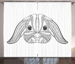 Boho Art Hare Curtain