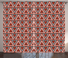 Triangles and Dots Tribal Curtain