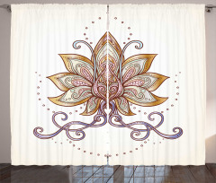 Flowers Motif Curtain