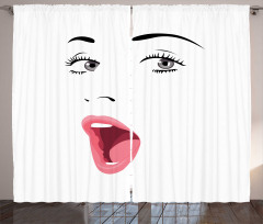 Surprised Facial Expression Curtain