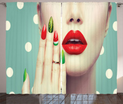 Watermelon Nail Art and Makeup Curtain