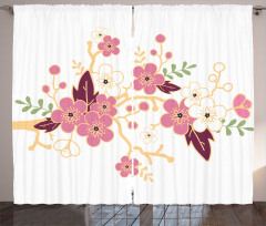 Japanese Garden Art Curtain