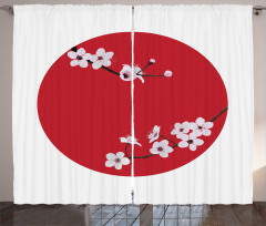 Orient Tree Cherry Curtain