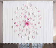 Sakura with Petals Curtain