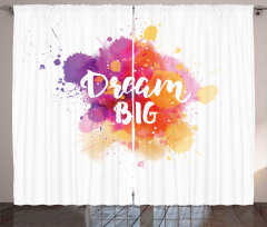 Modern Dream Big Calligraphy Curtain