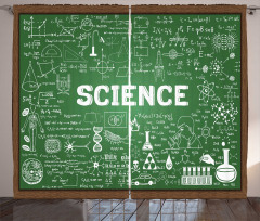 Science Word on Chalkboard Curtain