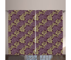 Nostalgic Inspired Damask Art Curtain