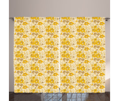 Romance Abstract Flower Curtain