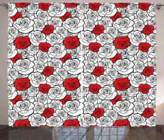 Roses Love Blossom Curtain