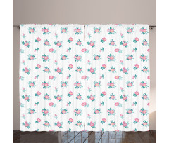 Wild Roses Petal in Vintage Curtain