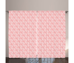 Feminine Abstract Flowers Curtain