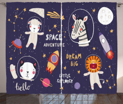 Animal Astronaut Curtain