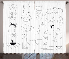 Pattern Cat Fiddles Kitten Curtain