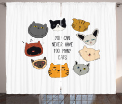 Wording Love Whiskers Happy Curtain