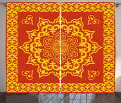 Oriental Round and Square Curtain