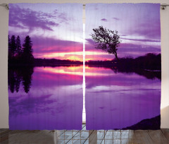 Purple Shade Skies Curtain