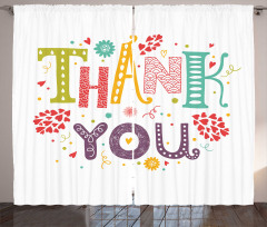 Lettering Thankful Curtain