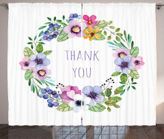 Spring Wreath Simple Word Curtain