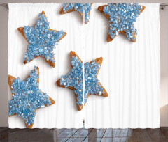 Baked Biscuits in Star Shape Curtain