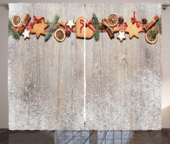 Christmas Themed on Wood Curtain