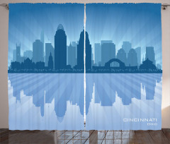 Reflection Cityscape Curtain