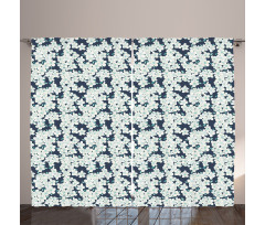 Cartoonish Floral Motif Curtain